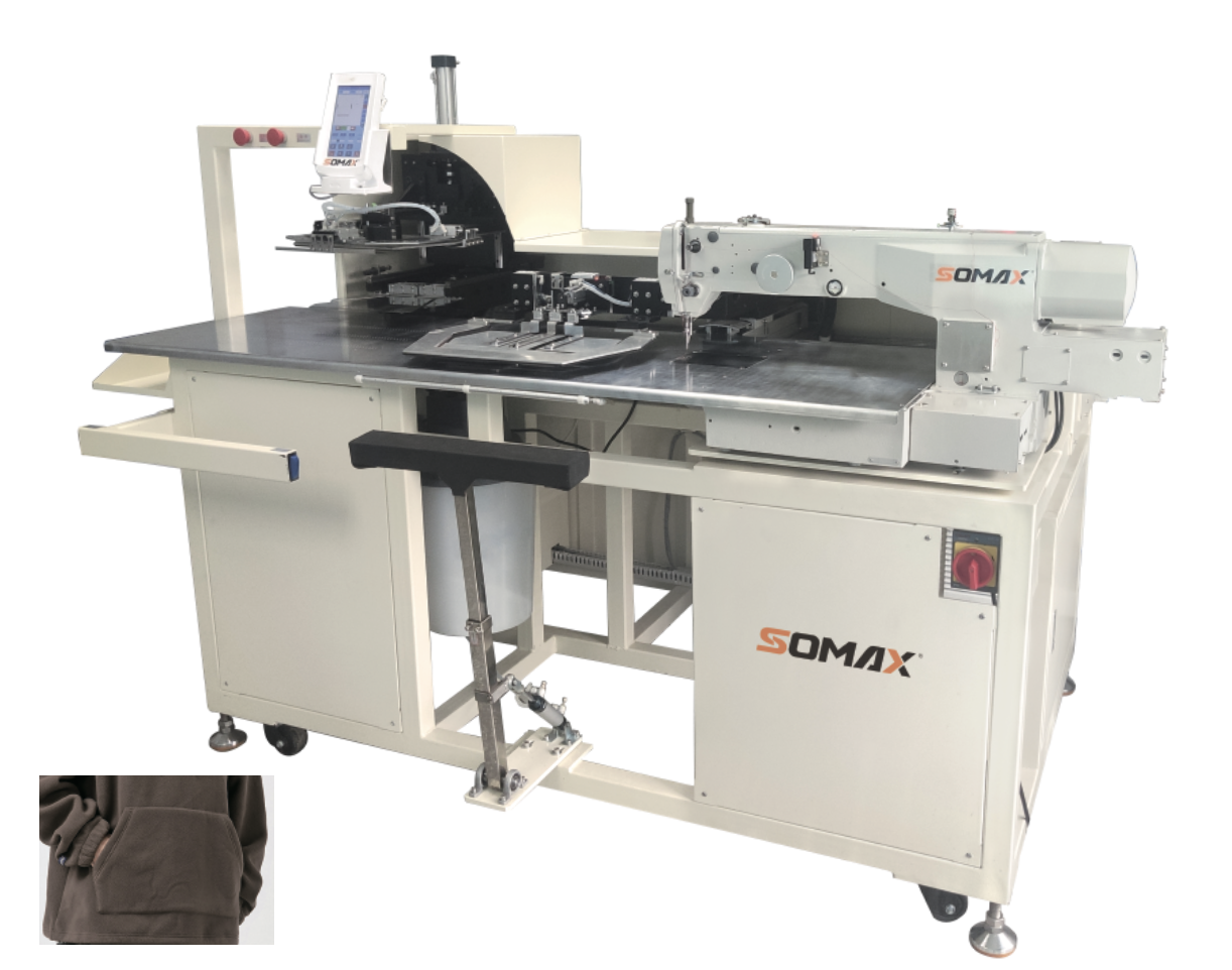 Auto Kangaroo Pocket Attaching Machine